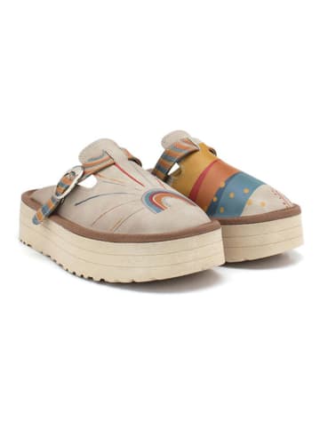 Calceo Clogs in Beige/ Bunt