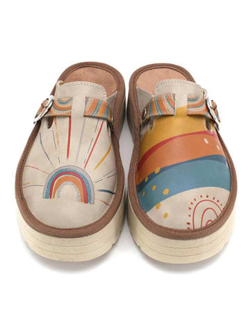 Calceo Clogs beige/meerkleurig