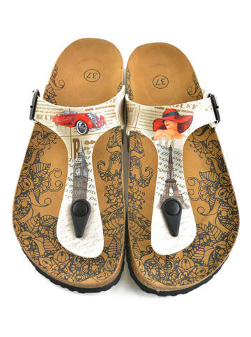 Calceo Teenslippers beige/meerkleurig