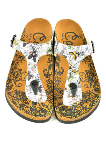 Calceo Teenslippers wit/meerkleurig