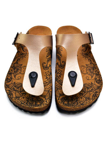 Calceo Teenslippers goudkleurig