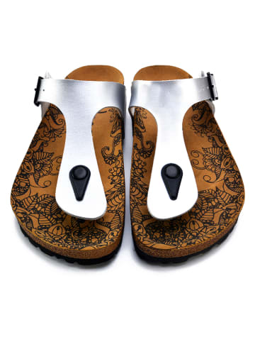 Calceo Teenslippers zilverkleurig