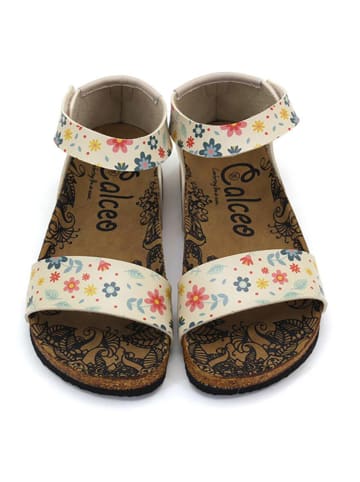 Calceo Sandalen beige/meerkleurig