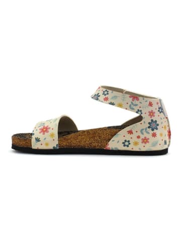 Calceo Sandalen in Beige/ Bunt