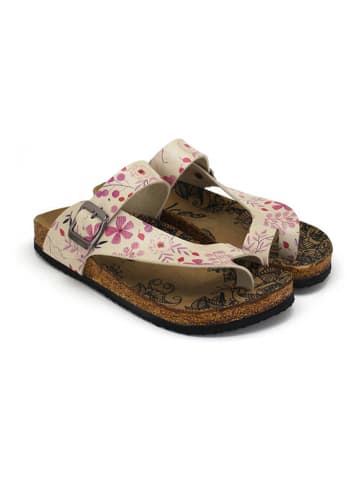 Calceo Teenslippers crème/lichtroze