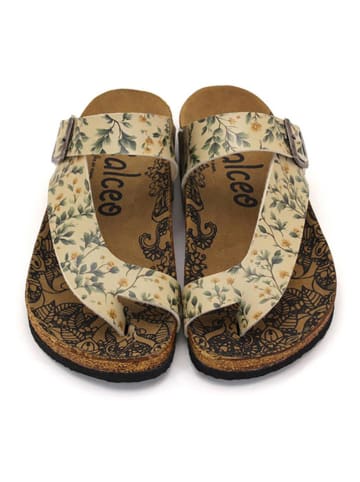 Calceo Teenslippers geel/groen