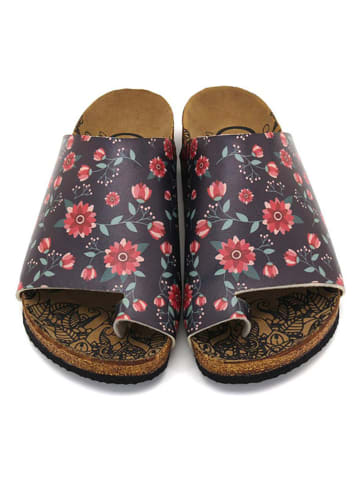 Calceo Teenslippers zwart/rood