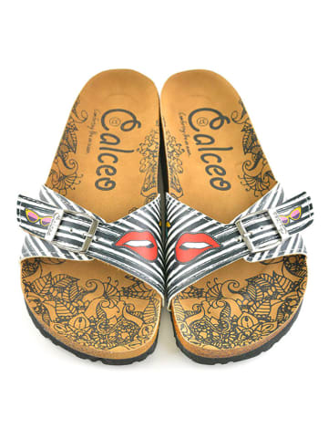 Calceo Slippers zwart/wit