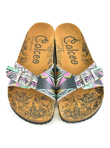Calceo Slippers zwart/meerkleurig