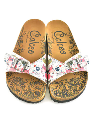 Calceo Slippers wit/meerkleurig