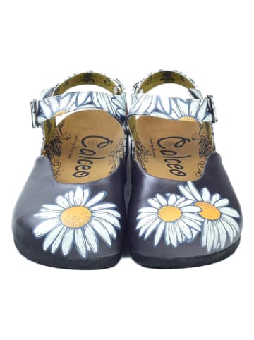 Calceo Halbsandalen in Dunkelblau/ Bunt