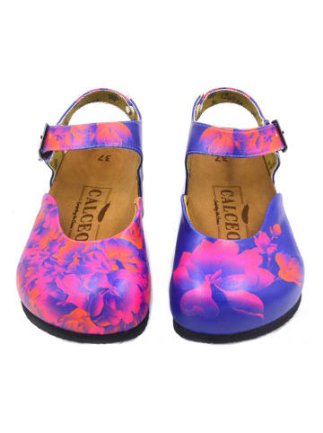 Calceo Halbsandalen in Lila/ Pink