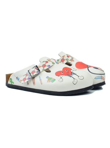 Calceo Clogs in Creme/ Bunt