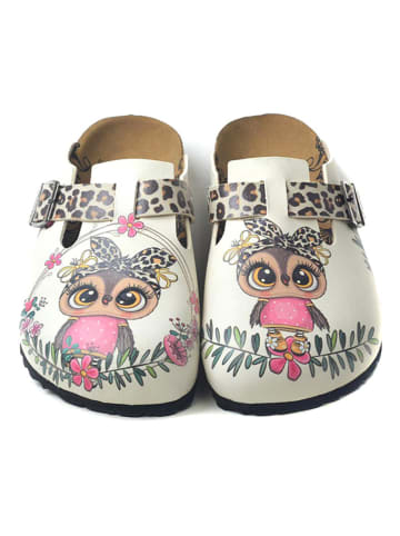 Calceo Clogs in Weiß/ Bunt