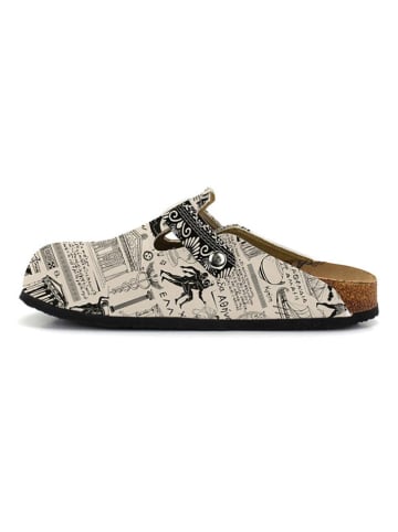 Calceo Clogs beige/zwart