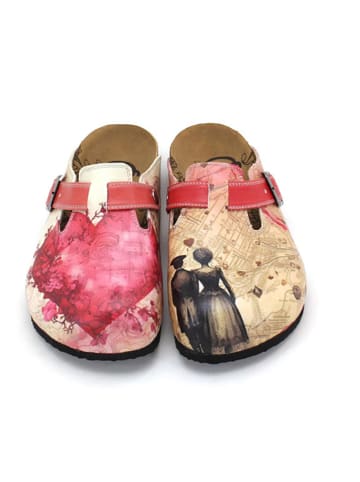 Calceo Clogs beige/roze