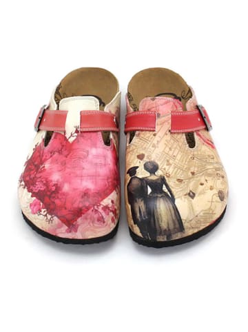 Calceo Clogs beige/roze