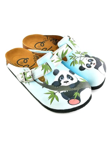 Calceo Clogs in Hellblau/ Bunt