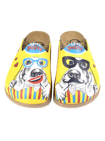 Calceo Clogs in Gelb/ Bunt