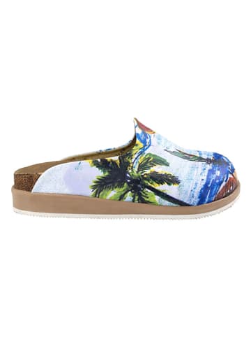 Calceo Chodaki w kolorze niebieskim ze wzorem