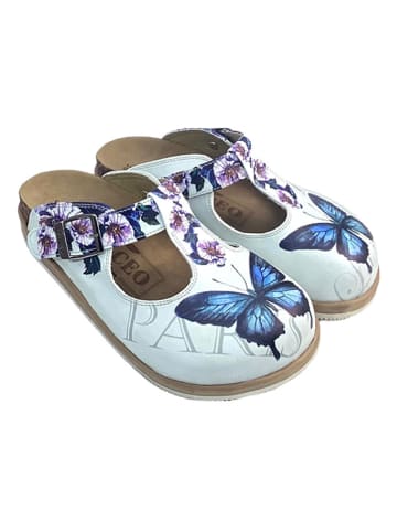 Calceo Clogs in Hellblau/ Bunt