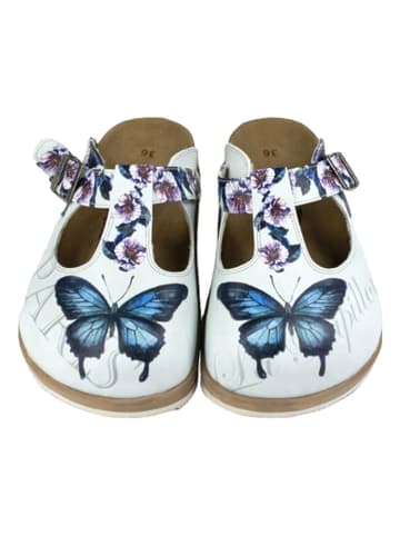 Calceo Clogs in Hellblau/ Bunt