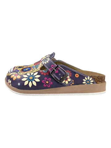 Calceo Clogs in Lila/ Bunt