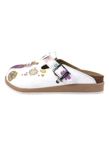 Calceo Clogs in Weiß/ Bunt