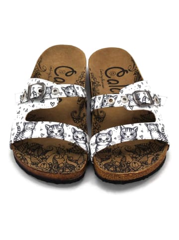 Calceo Klapki w kolorze białym