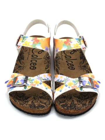 Calceo Sandalen in Bunt/ Weiß