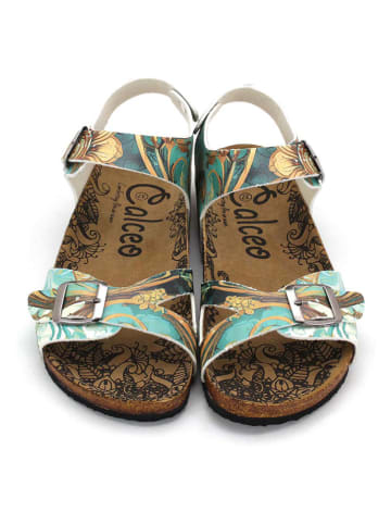 Calceo Sandalen meerkleurig/turquoise
