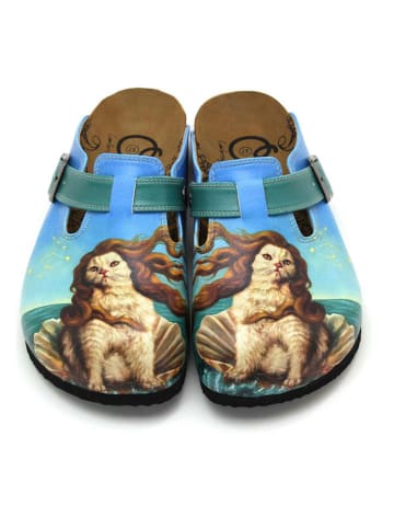 Calceo Clogs in Hellblau