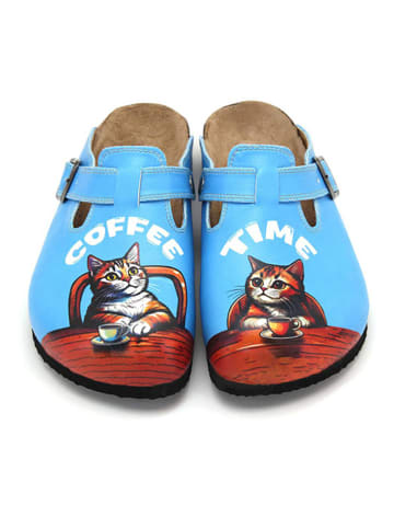 Calceo Clogs in Hellblau