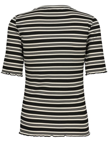 NÜMPH Koszulka w kolorze czarno-białym