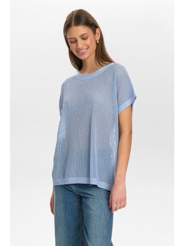 NÜMPH Gebreid shirt lichtblauw