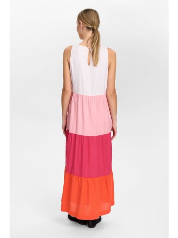 NÜMPH Kleid "Nupromise" in Weiß/ Rosa/ Rot
