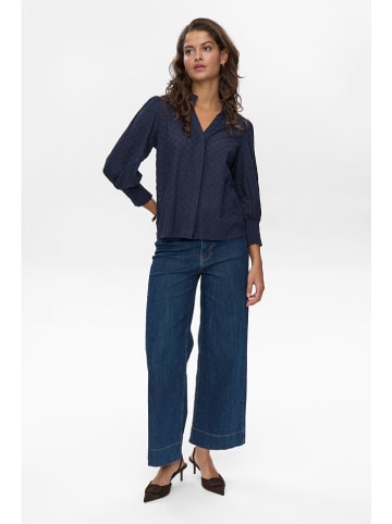 NÜMPH Blouse "Salvie" donkerblauw