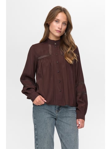 NÜMPH Blouse "Nurika" donkerbruin