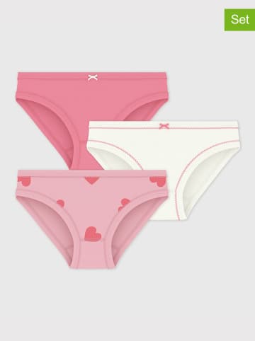 PETIT BATEAU 3-delige set: slips lichtroze/wit