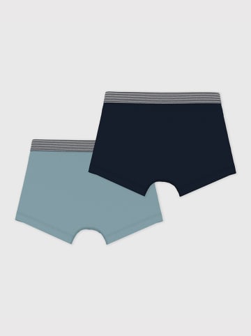PETIT BATEAU 2-delige set: boxershorts lichtblauw/donkerblauw