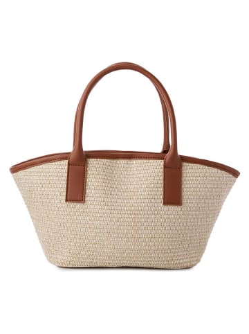 Vince Camuto Handtas "Amalfi" beige/bruin - (B)38 x (H)19 x (D)12 cm