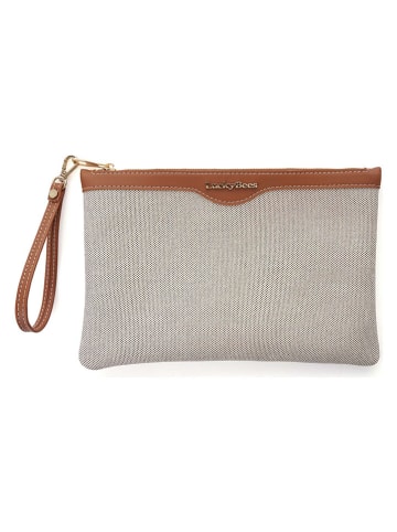 Lucky Bees Clutch "Clara" lichtbruin - (B)29 x (H)19 x (D)1 cm