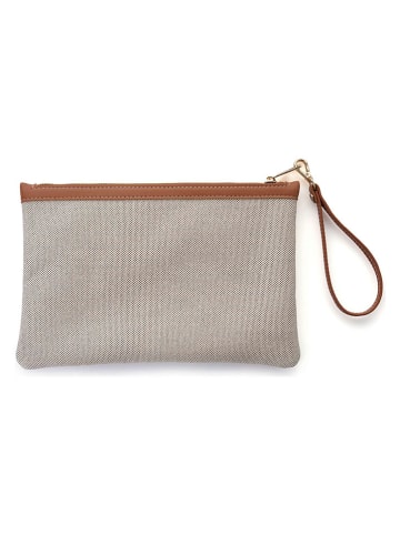 Lucky Bees Clutch "Clara" lichtbruin - (B)29 x (H)19 x (D)1 cm