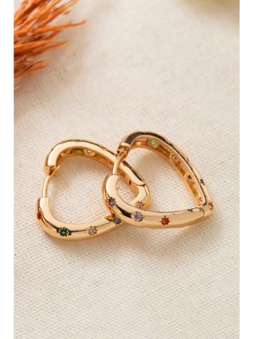 Heliophilia Pozłacane kolczyki-kreole