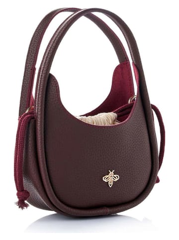 Lucky Bees Schultertasche "Hedy" in Bordeaux - (B)28 x (H)21 x (T)9 cm