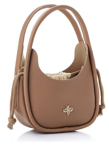 Lucky Bees Schultertasche "Hedy" in Hellbraun - (B)28 x (H)21 x (T)9 cm