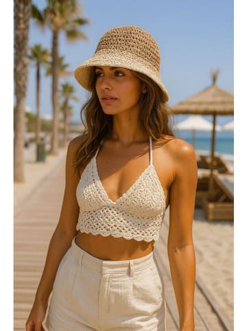 Lucky Bees Sonnenhut in Beige/ Creme