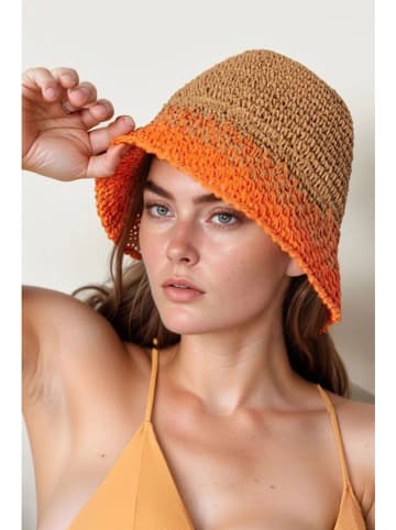 Lucky Bees Zonnehoed beige/oranje