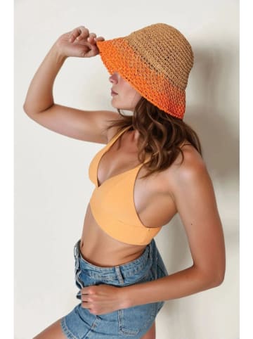 Lucky Bees Sonnenhut in Beige/ Orange