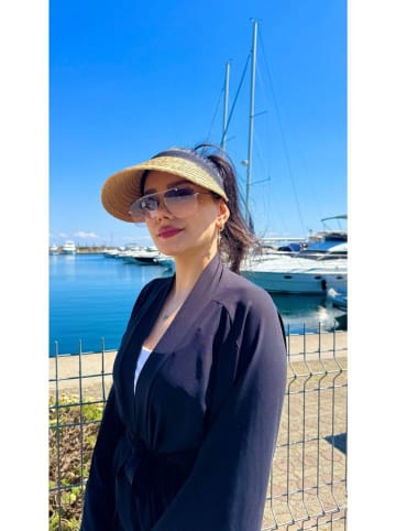 Lucky Bees Sonnenvisier in Beige/ Schwarz